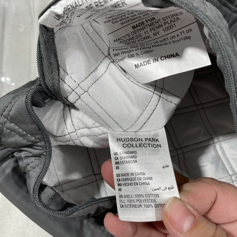 NIB [ 1 Standard‎ ] Double Diamond Quilted Pillow Sham for Hudson Park - Picture 9 of 12